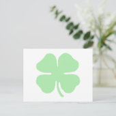 Lichtgroene 4 Leaf Clover Shamrock.png Briefkaart (Staand voorkant)