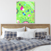 Lichtgroene abstracte print (Insitu (Slaapkamer))