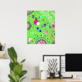 Lichtgroene abstracte print (Thuiskantoor)