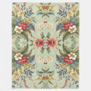 Lichtgroene achtergrond  gebladerte fleece deken