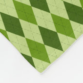 Lichtgroene Argyle Plaid Fleece Deken (Hoek)