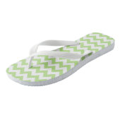 Lichtgroene Chevron gemêleerde Flip Flops (Schuin)