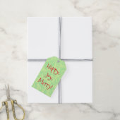 Lichtgroene en Rode Cute Kerstcadeaubijsluiter Cadeaulabel (Met Touw)