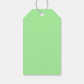 Lichtgroene en Rode Cute Kerstcadeaubijsluiter Cadeaulabel (Achterkant)