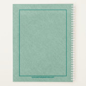 Lichtgroene faux linnen textuur planner (Achterkant)