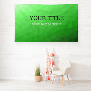 Lichtgroene geometrische mesh Driehoek aangepaste Spandoek