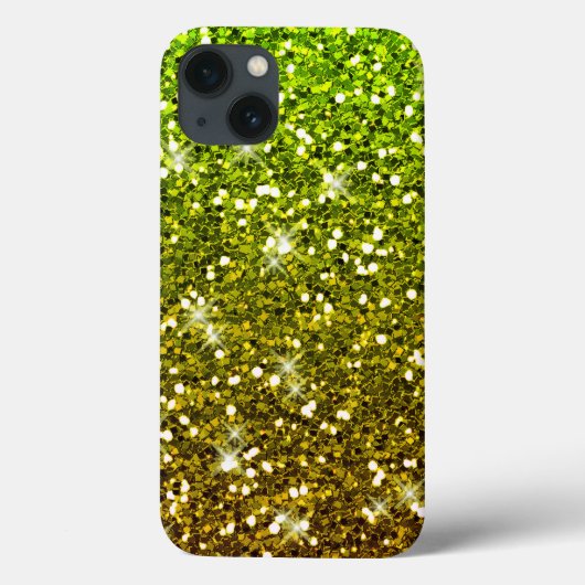 Lichtgroene goudglitters Case-Mate iPhone case (Achterkant)