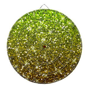 Lichtgroene goudglitters dartbord