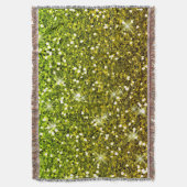Lichtgroene goudglitters deken (Voorkant Verticaal)