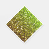 Lichtgroene goudglitters servetten (Hoek)
