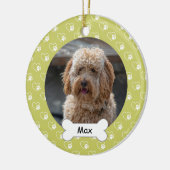 Lichtgroene harten Paws Custom Huisdier Puppy Dog Keramisch Ornament (Links)