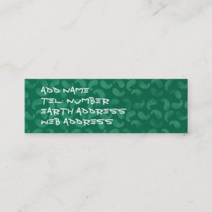 Lichtgroene lobby's op donkergroen Visitekaartje