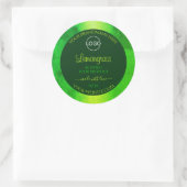 Lichtgroene marmeren patroon productlabels logo ronde sticker (Tas)