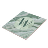 Lichtgroene marmeren Tegel Tegeltje (Zijkant)