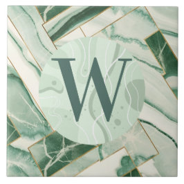 Lichtgroene marmeren Tegel Tegeltje