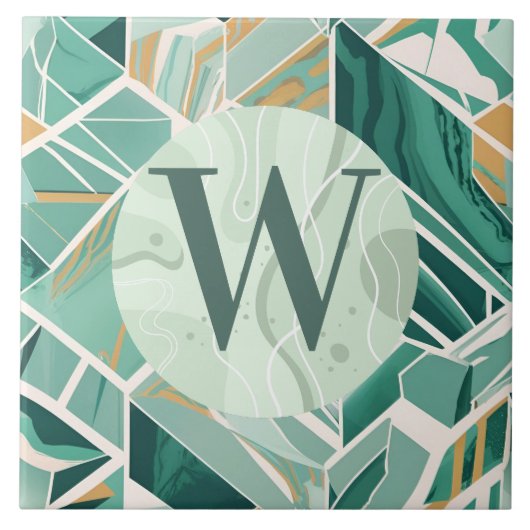 Lichtgroene marmeren Tegel Tegeltje (Voorkant)