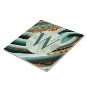 Lichtgroene marmeren Tegel Tegeltje (Zijkant)