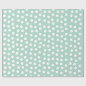 Lichtgroene mint polka dot cadeaupapier (Vlak)