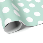 Lichtgroene mint polka dot cadeaupapier (Rol Hoek)