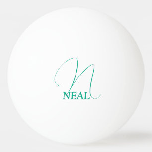 Lichtgroene monogram pingpongballen