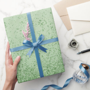 Lichtgroene nepschitter cadeaupapier