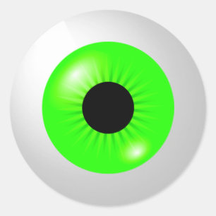 Lichtgroene Oogappel Ronde Sticker