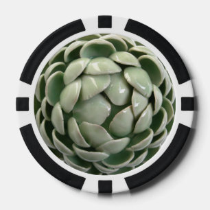 Lichtgroene pokerchip
