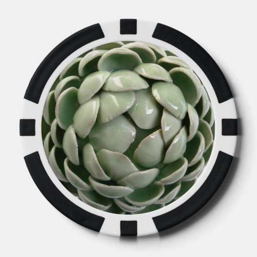 Lichtgroene pokerchip (Voorkant)