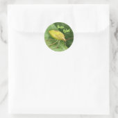 Lichtgroene stinkbug ronde sticker (Tas)