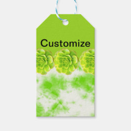 Lichtgroene Succulent Cadeaubijsluiter Cadeaulabel