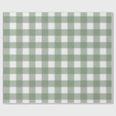 Lichtgroene witte Buffalo Check Plaid Cadeaupapier (Vlak)