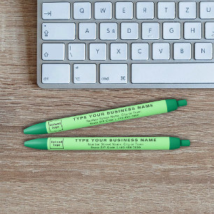 Lichtgroene Zakelijke Merknaam op Inktpen Zwarte Inkt Pen