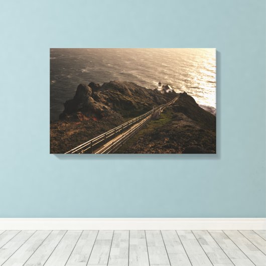 Lichthuis in Point Rayes Canvas Afdruk (Insitu (Houten vloer))