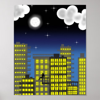 Lichtjes, grote stad (Poster) Poster