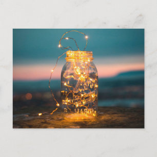 Lichtjes pot, Kerstmis, Dank je, Zomer Feestdagenkaart