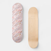 Lichtkleurige marmertextuur skateboard (Voorkant)