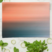 Lichtkoraal en grijze blauwe strepen theedoek (Gevouwen)