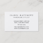 Lichtkoraal Waterverf & witte streep Visitekaartje (Achterkant)