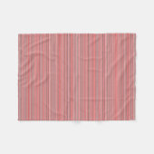 Lichtkoraalstrepen Fleece Deken (Voorkant (Horizontaal))