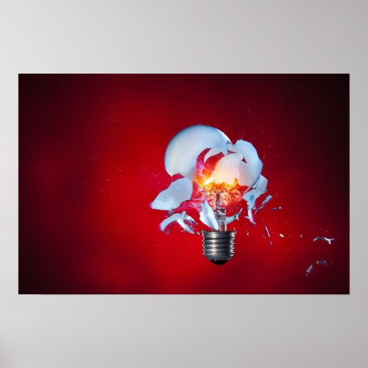 Lichtlamp exploderen poster (Voorkant)