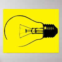 Lichtlamp Gloeilamp Grafisch Poster