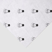 Lichtlamp in zwart-wit tissuepapier (Detail)