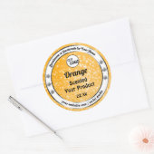 Lichtmakend Oranje Logo met reserveglitter Ronde Sticker (Envelop)