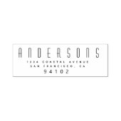 Lichtminimalistische Script-terugzendadresstempel Zelfinktende Stempel (Design)