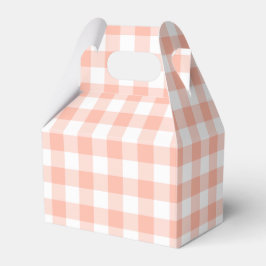Lichtoranje Gingham Plaid Piramidevormige Party Fa Bedankdoosjes