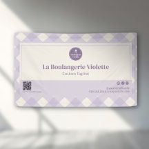 Lichtpaarse Bakkerij Gingham QR Code Evenementen D