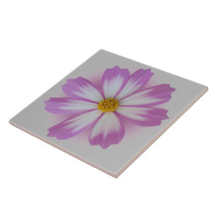 Lichtpaarse bloem tegeltje