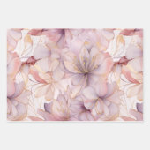 Lichtpaarse moderne abstracte lelies inpakpapier vel (Voorkant)