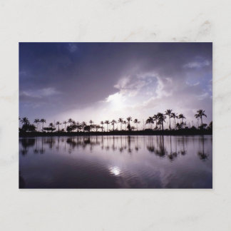 Lichtreflecties in de lagune briefkaart