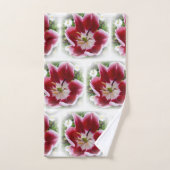 lichtrode tulp bad handdoek (Handdoek)